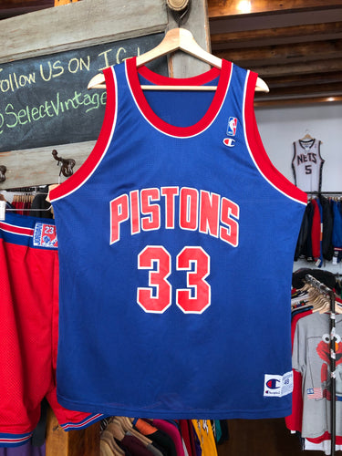 90's Grant Hill Detroit Pistons Champion NBA Jersey Size 48 – Rare