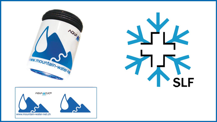 AquaClic im Design SLF sowie logo: Mountain-Water-Net.ch