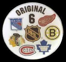 Original 6 Six NHL Vintage Team Logos 47' Brand Tee Shirt Sz Small