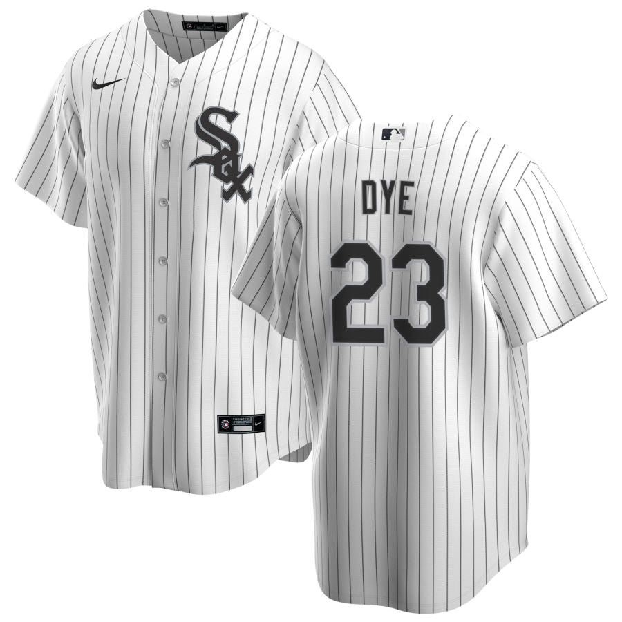 Jermaine Dye Chicago White Sox NIKE Replica Men's Home Jersey With Pre