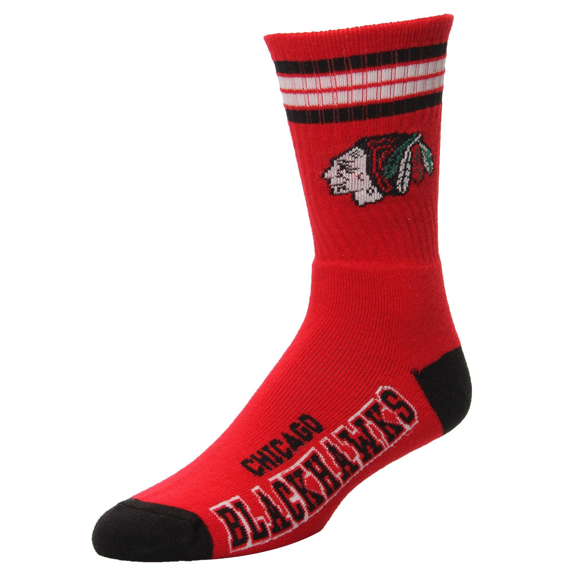 For Bare Feet Louisville Cardinals 4-Stripe Deuce Crew Socks