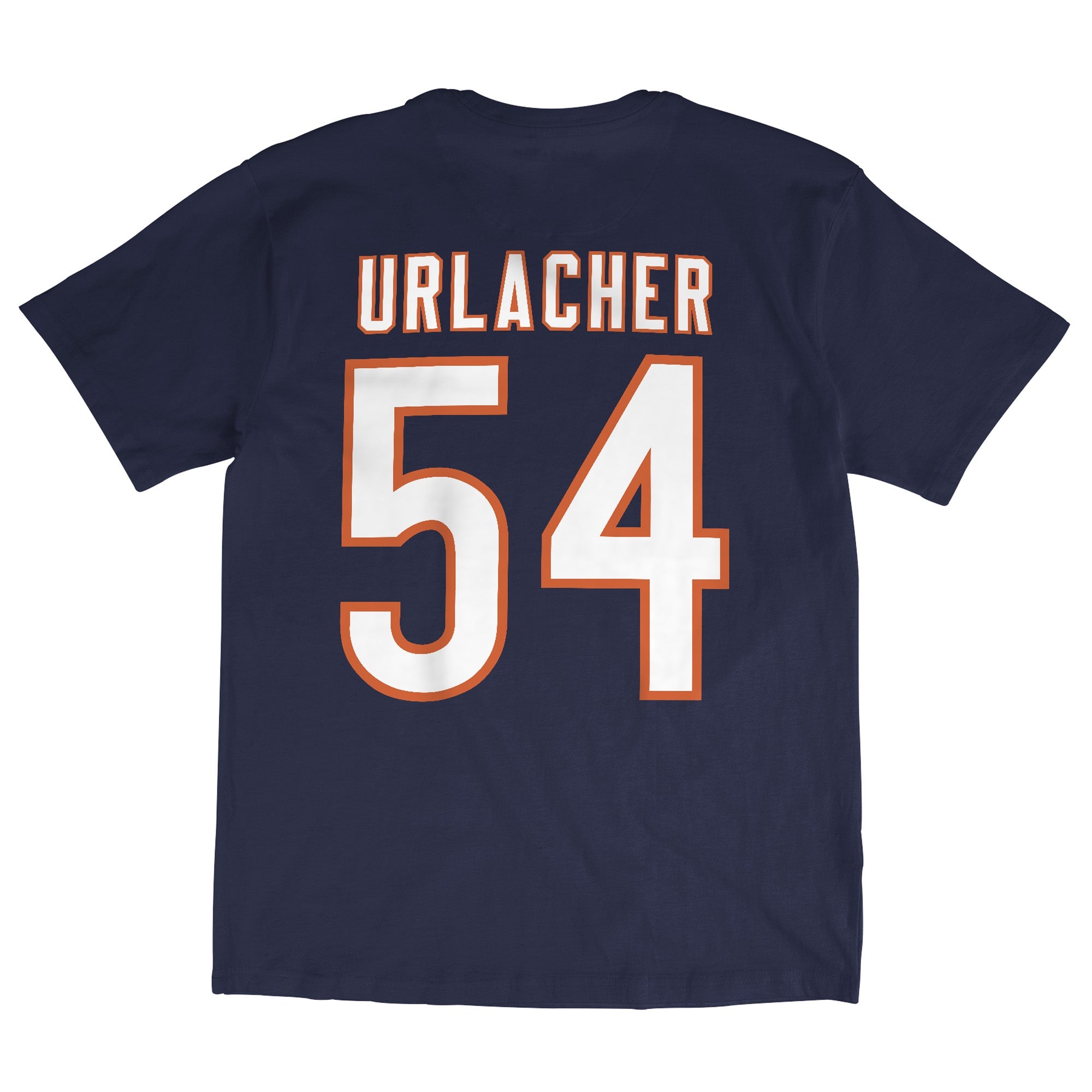 Brian Urlacher Chicago Bears Men's Navy Pro Line Any Name & Number Logo T- Shirt 