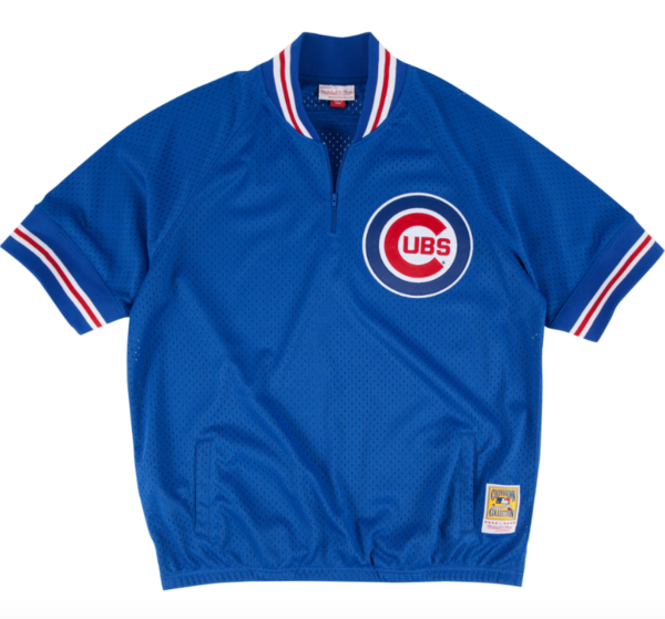 Mitchell & Ness Authentic 1/4 Zip BP Jersey Chicago Cubs
