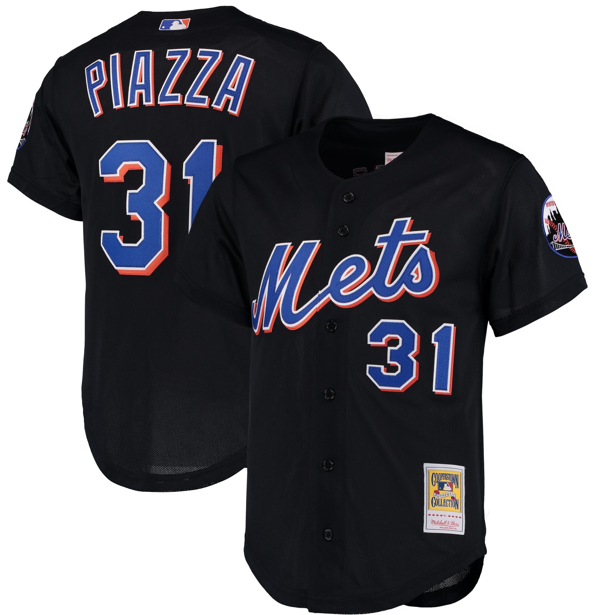 Lids Mike Piazza New York Mets Fanatics Authentic Autographed Black  Mitchell and Ness Cooperstown Collection Batting Practice Replica Jersey