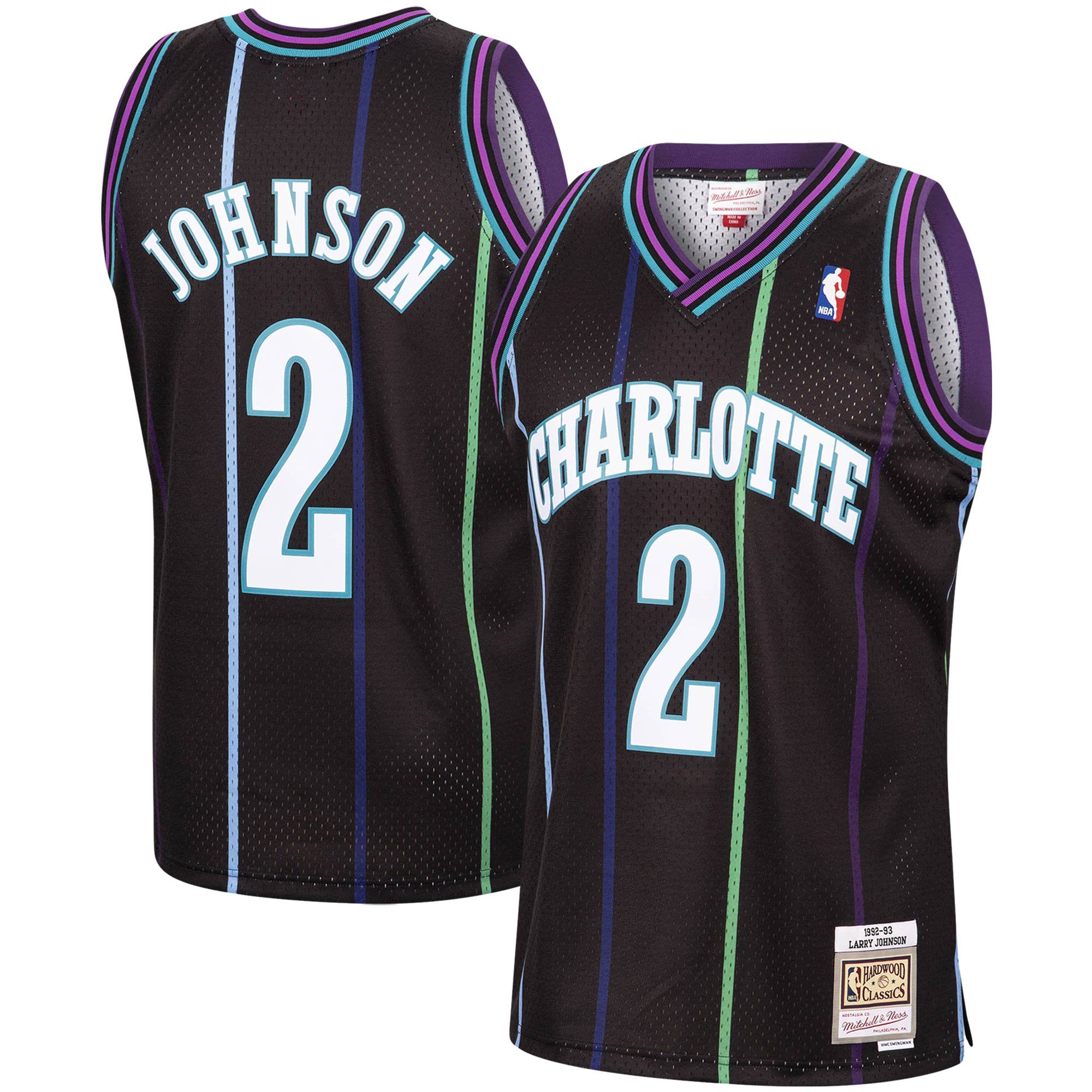 Men's Mitchell & Ness Cream Charlotte Hornets Hardwood Classics