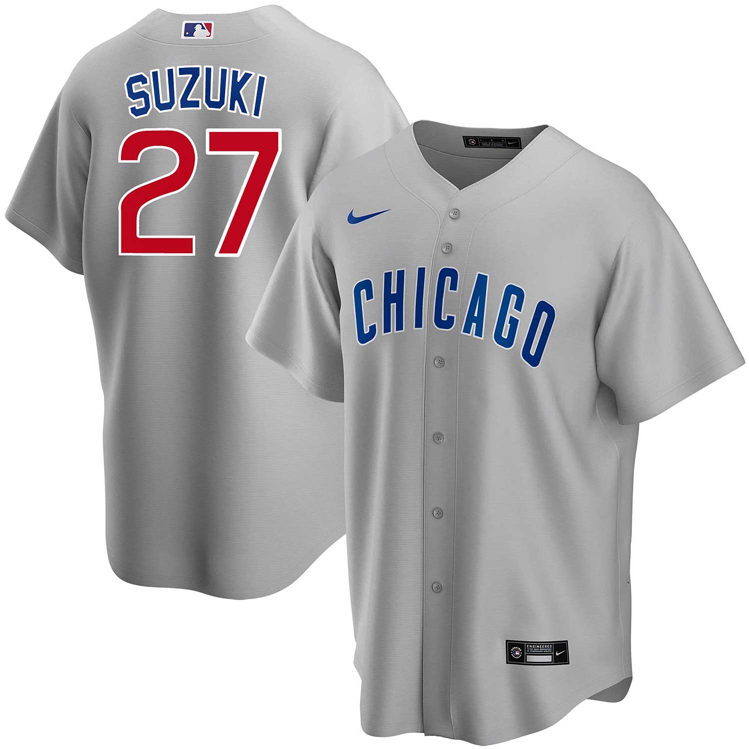 Nike Men's Chicago Cubs Gray Road Replica Team Jersey