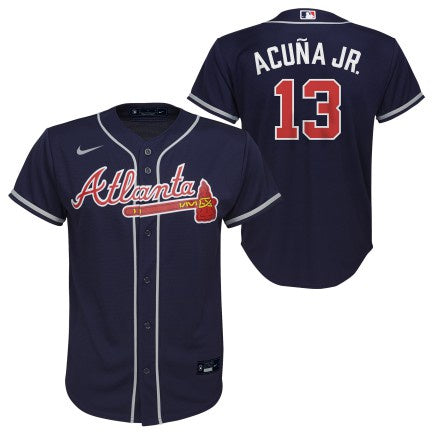 Ronald Acuna Jr. Men's Atlanta Braves Alternate Jersey - Black Golden  Replica
