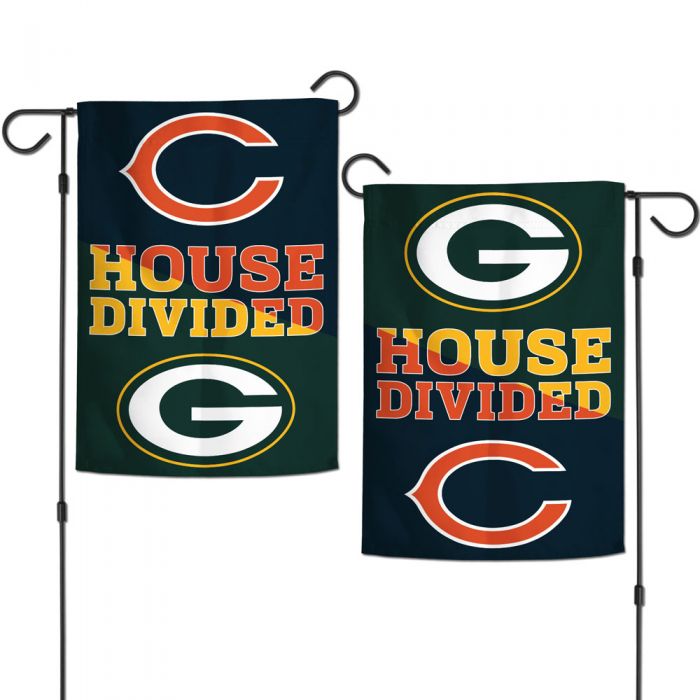 Chicago Blackhawks vs. St. Louis Blues House Divided Garden Flag