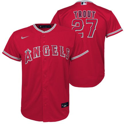 MLB Los Angeles Angels Alternate Replica Jersey, Red  Los angeles angels,  Sportswear, Los angeles angels baseball