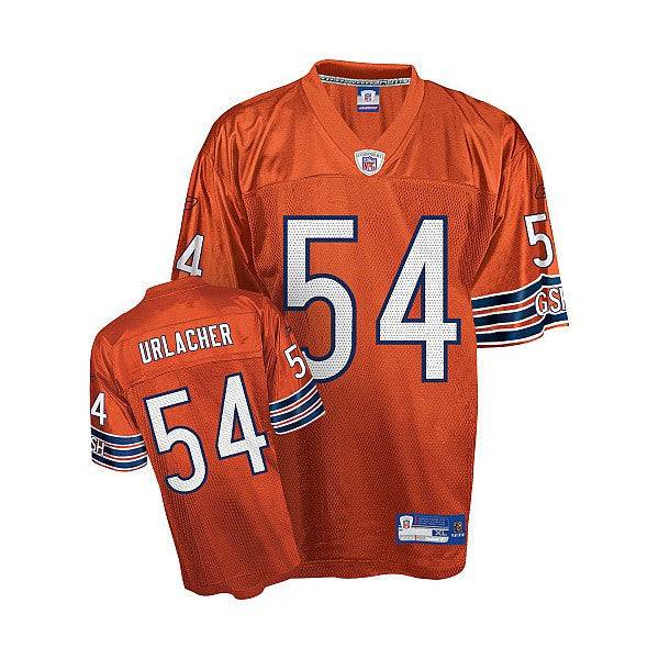 Brain Urlacher 54 Orange Chicago Bears Reebok NFL Sewn Jersey 