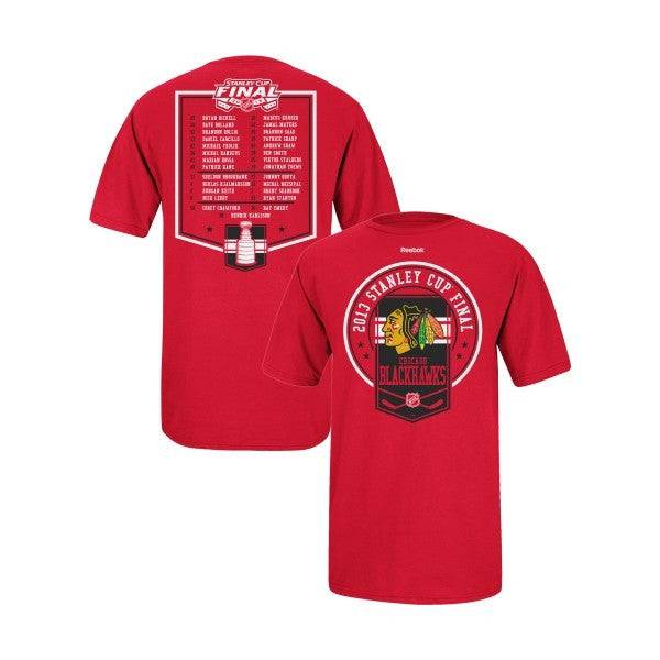 Reebok 2013 Stanley Cup Champion Chicago Blackhawks Tee Shirt - Mens