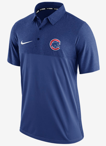 Chicago Cubs Nike Authentic Collection Team Logo Elite Polo - Gray