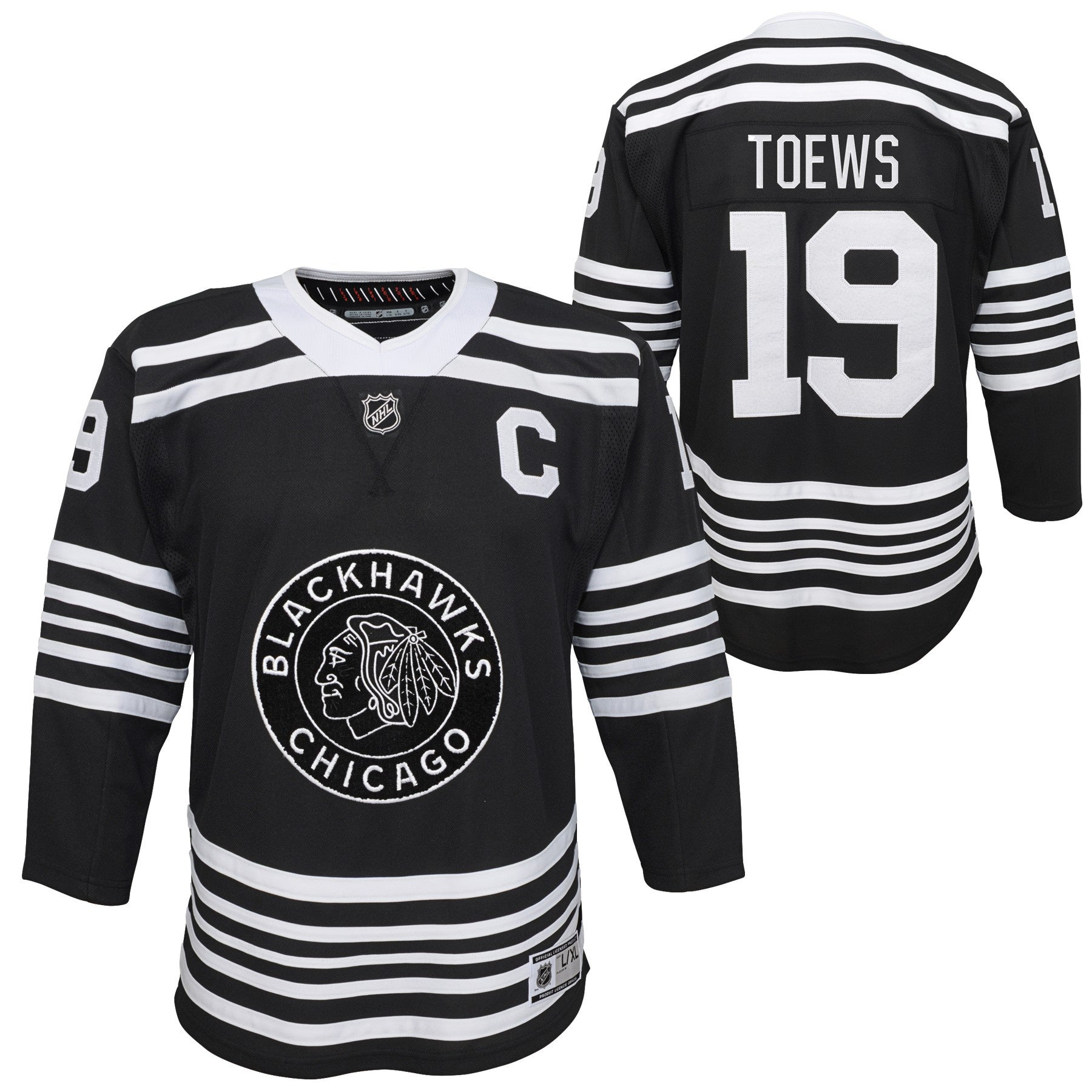 OUTERSTUFF Chicago Blackhawks Jonathan Toews Replica Jersey Youth Hockey  NHL