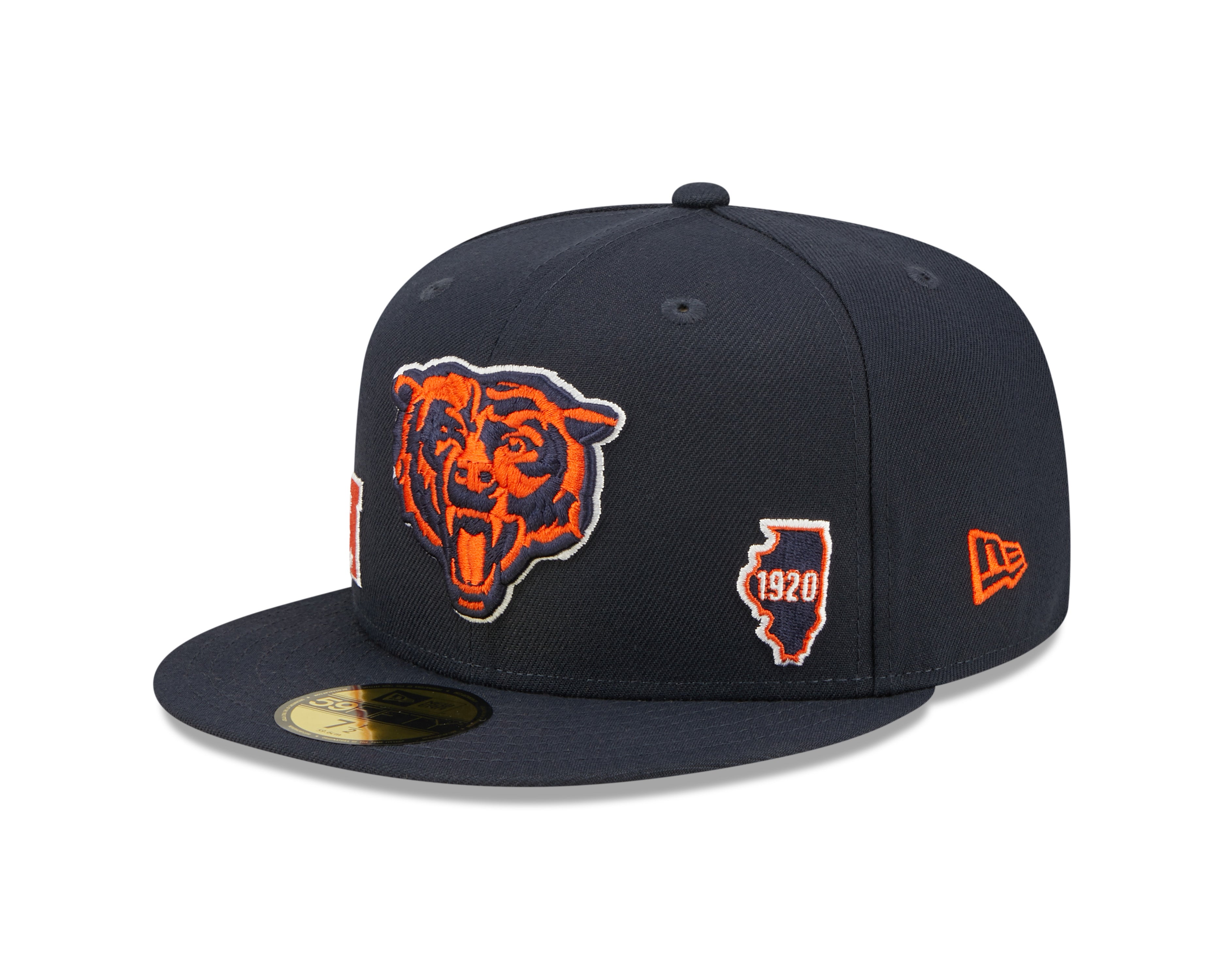 Men's New Era Navy Chicago Bears Identity 59FIFTY Fitted Hat