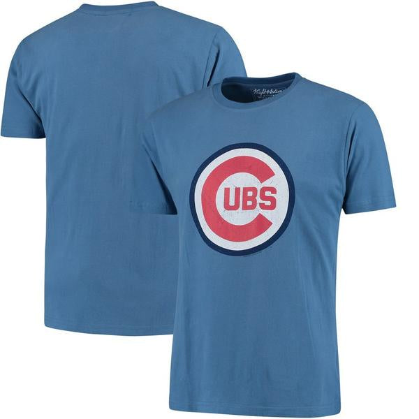Wright Ditson Chicago Cubs Retro Logo T Shirt MLB Baseball Blue Size XL