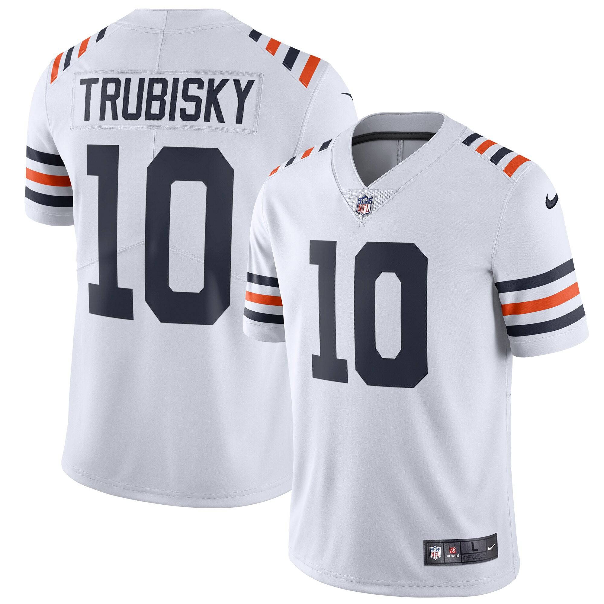 Nike Men's Chicago Bears Mitchell Trubisky White Vapor Untouchable Limited Jersey