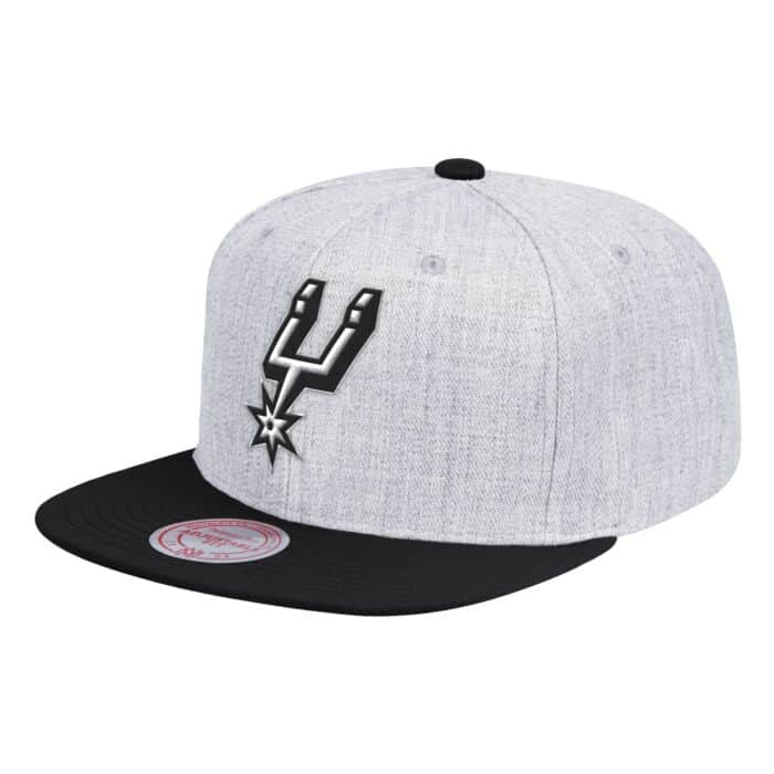 Mitchell & Ness NBA San Antonio Spurs two tone wool snapback cap in grey