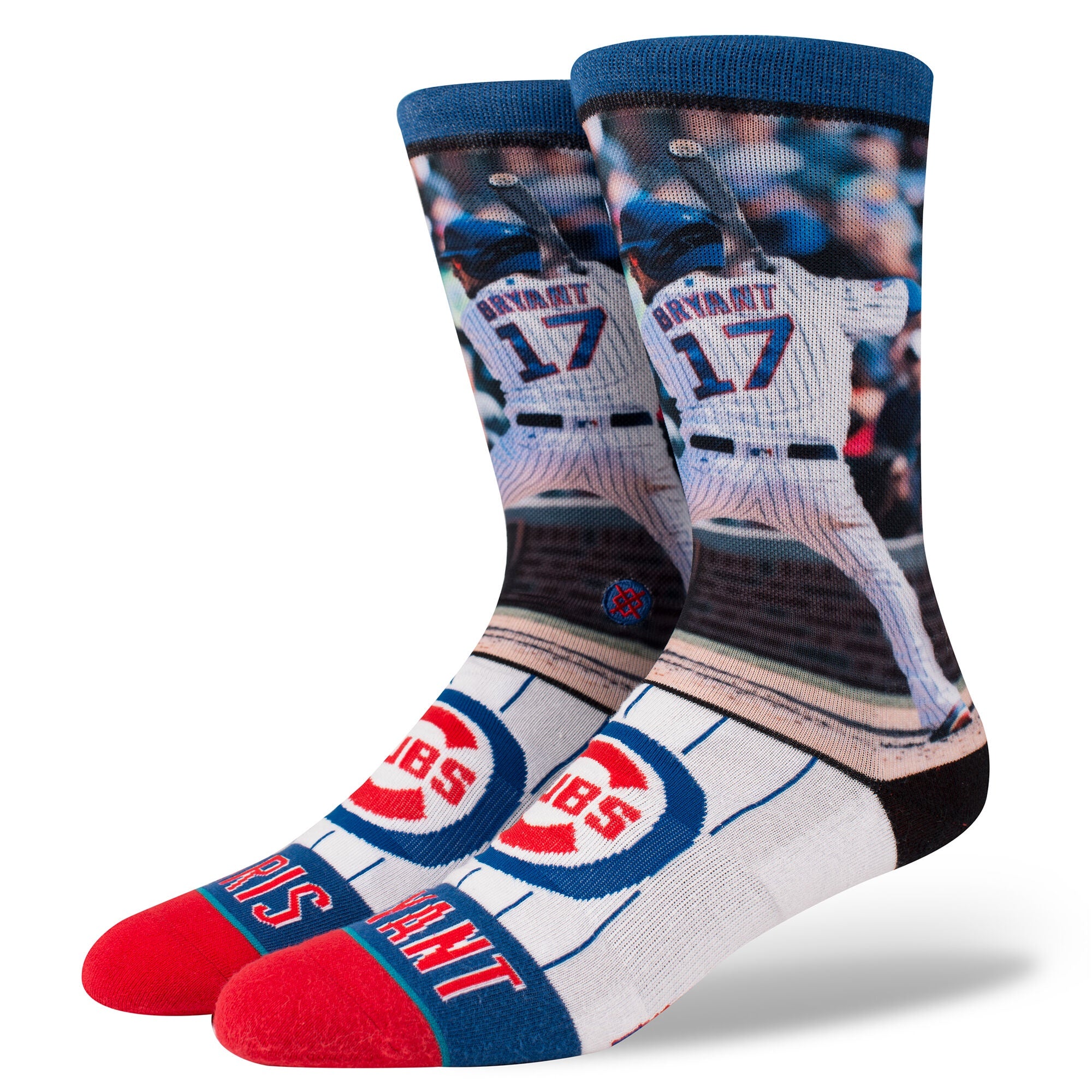 STANCE MLB Crew Socks Toronto Blue Jays Alternate Jersey Size Large L Red  White