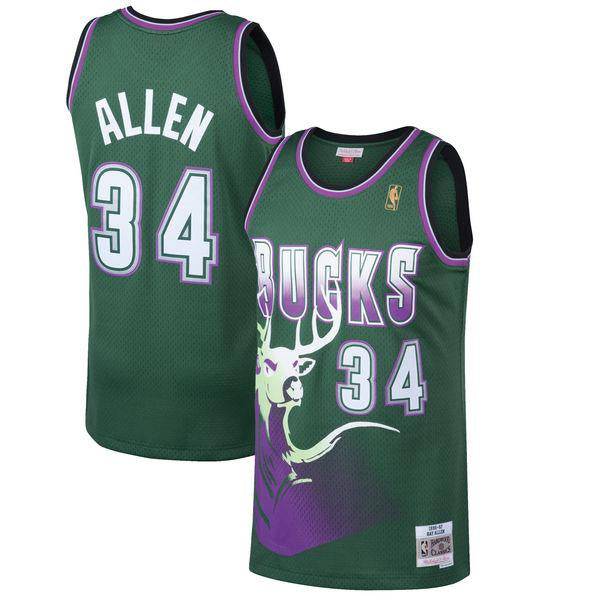 Mitchell & Ness Ray Allen Boston Celtics Kelly Green Hardwood Classics Swingman Jersey