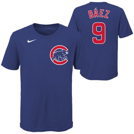 Men's Nike Javier Baez Navy Detroit Tigers Name & Number T-Shirt