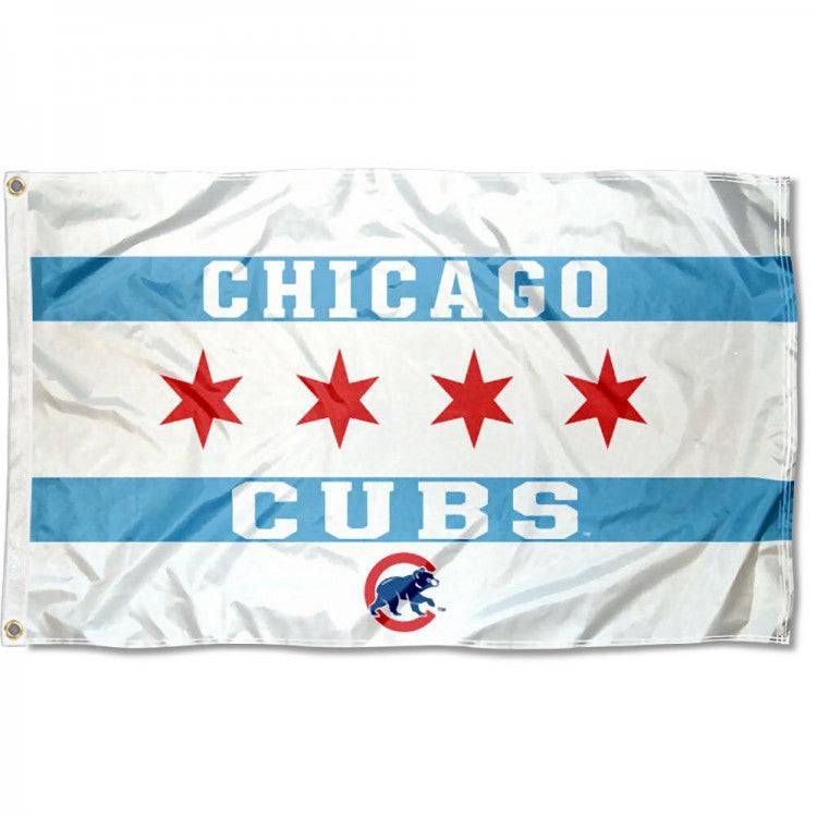 City of Chicago SPORTS TEAMS Logo’s Bears, Bulls, Cubs, Blackhawks (3x5)  Black Flag