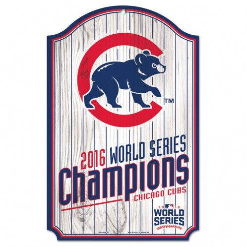 Men's Chicago Cubs Majestic Home White 2016 World Series Champions