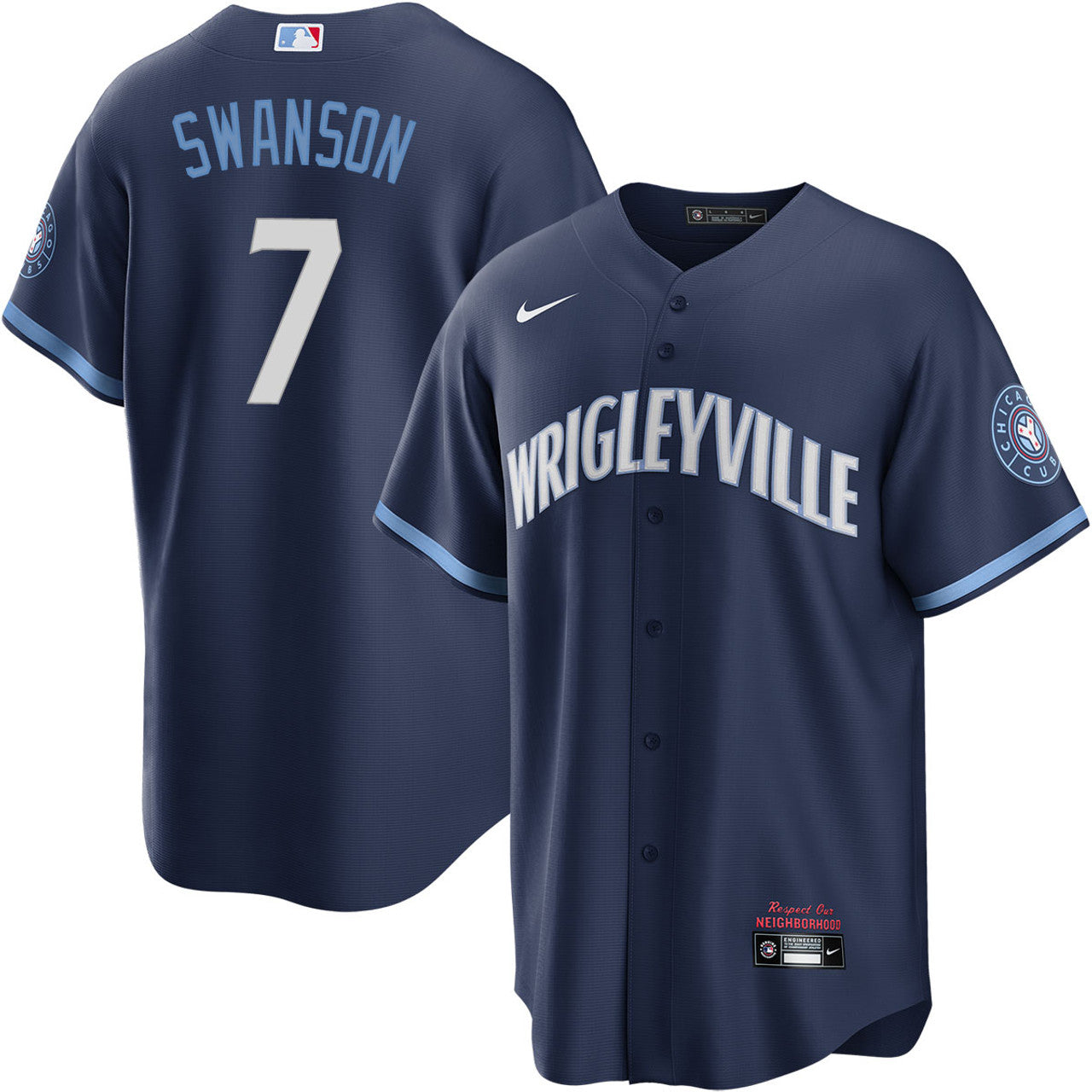 Men's Nike Dansby Swanson Navy Atlanta Braves Alternate Replica Player Name  Jersey