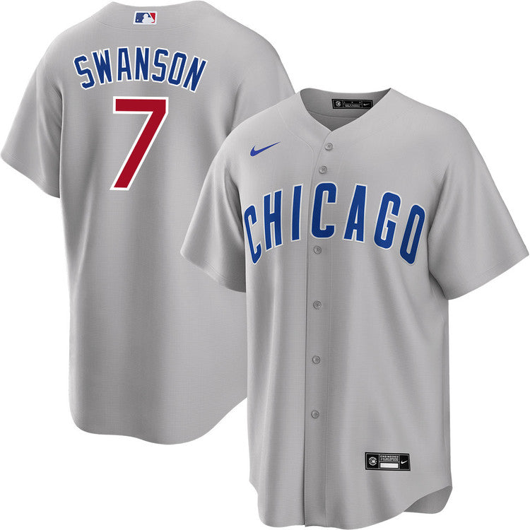 Dansby Swanson Men's Atlanta Braves Jersey - Black/White Replica