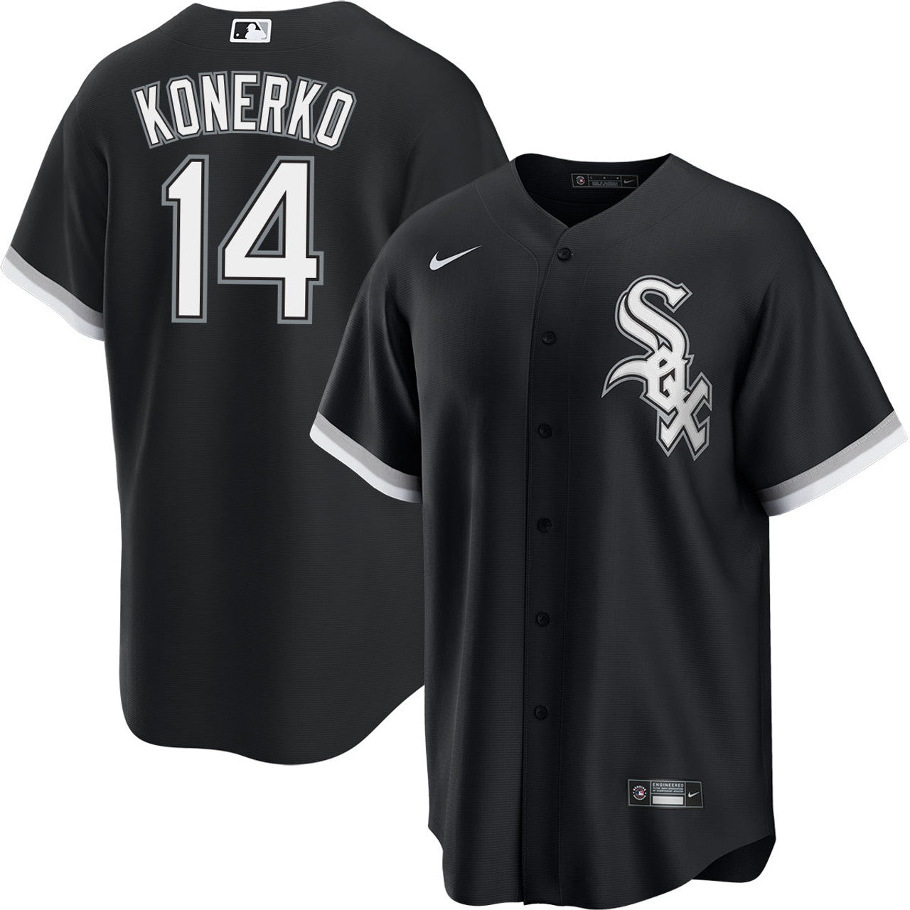 Nike Men's Eloy Jimenez Chicago White Sox Official Player Replica Jersey - Black