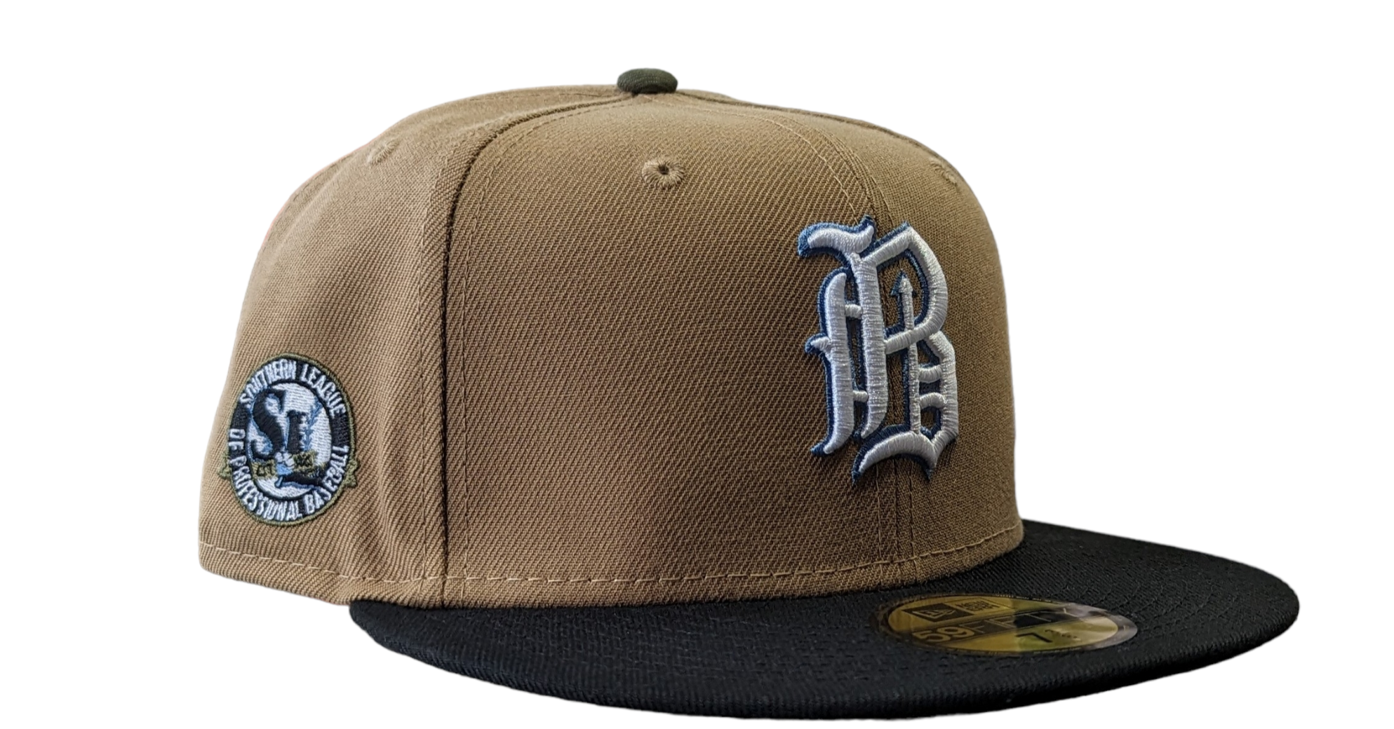 Men's New Era Black Birmingham Barons Alternate Logo 2 Authentic Collection 59FIFTY Fitted Hat