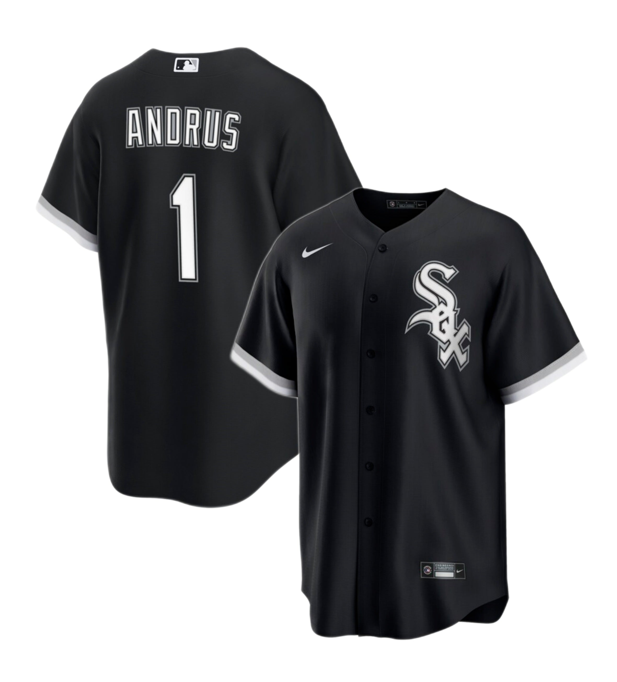 Replica Elvis Andrus Men's Oakland Athletics White Black/ Jersey