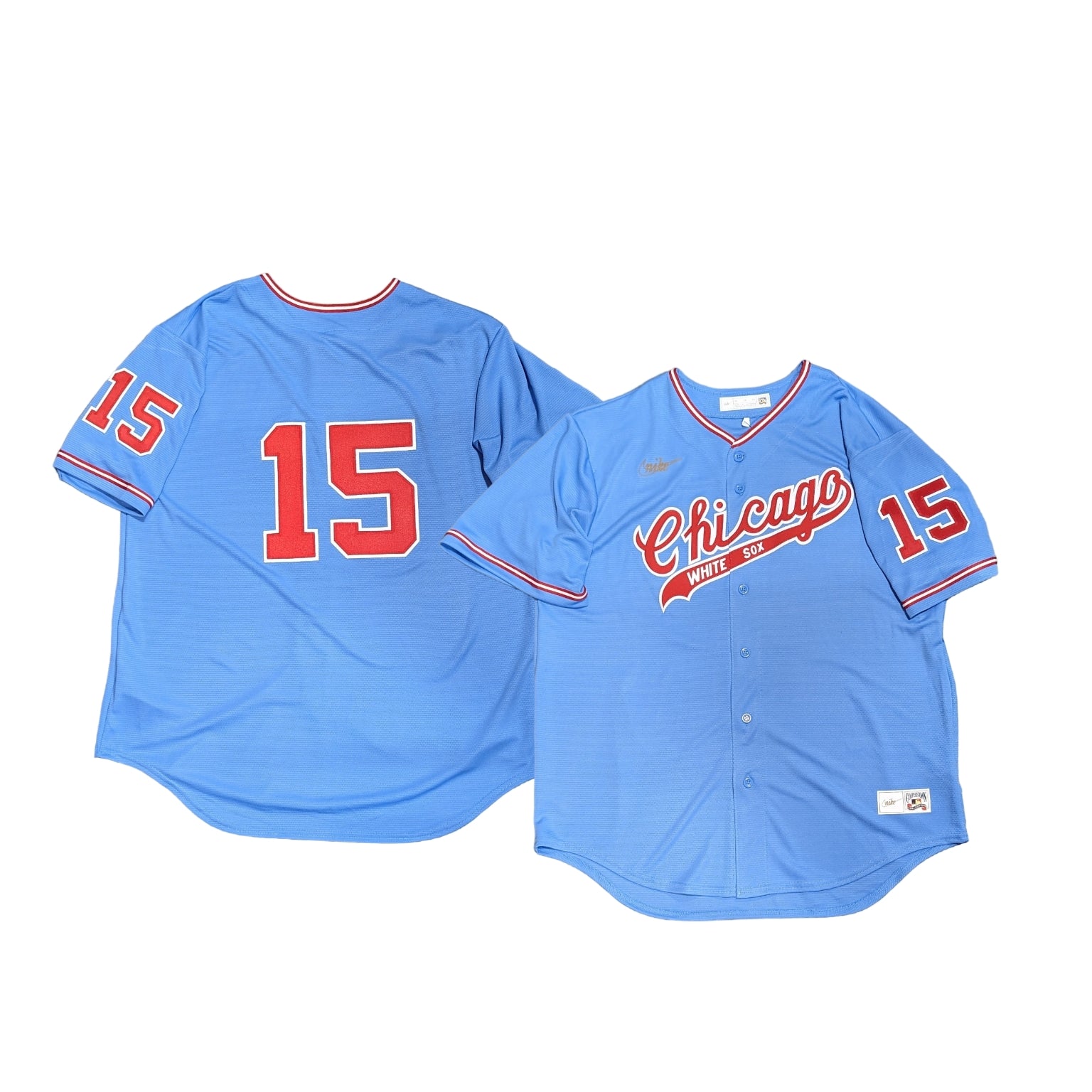 Men's Dick Allen Chicago White Sox Cooperstown Road Powder Blue/Red 19