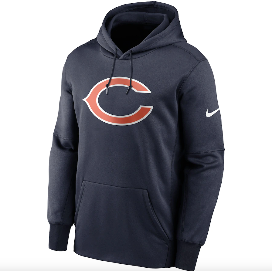 Men's Chicago Bears Nike Navy Fan Gear Primary Logo Therma Performance