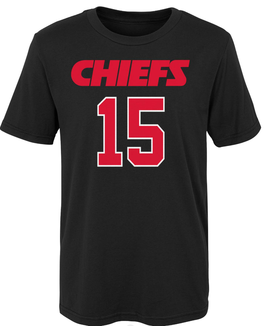 Outerstuff Kansas City Chiefs Patrick Mahomes Mainliner Player Name & Number T-Shirt L