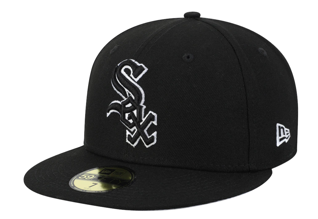 Los Angeles Dodgers New Era B-Dub 59FIFTY Fitted Hat - Black 7 5/8
