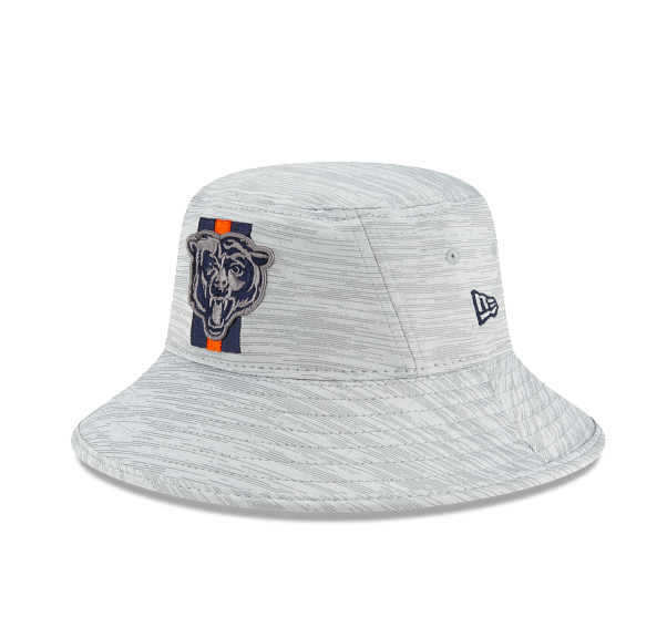 Chicago Bears 2021 Training Camp Gray Historic Logo Bucket Hat By New