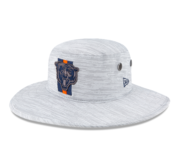 Chicago Bears 2021 Training Camp Gray Historic Logo Bucket Hat By New