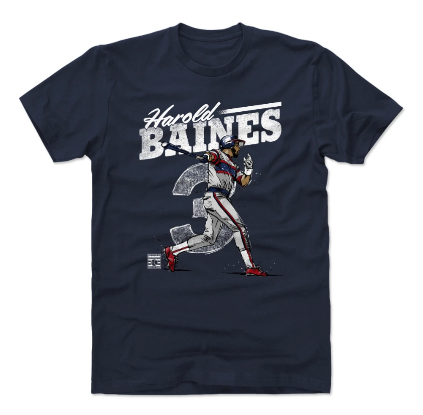  500 LEVEL Harold Baines Youth Shirt (Kids Shirt, 6-7Y Small,  Tri Gray) - Harold Baines Retro WHT : Sports & Outdoors