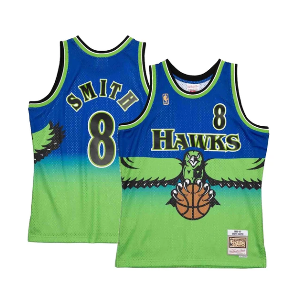 Men's Mitchell & Ness Dominique Wilkins Black Atlanta Hawks 1986-87 Hardwood Classics Reload Swingman Jersey