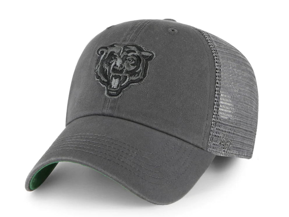 Chicago Cubs 47 Brand Charcoal Camo Trucker Black Mesh Snapback Hat