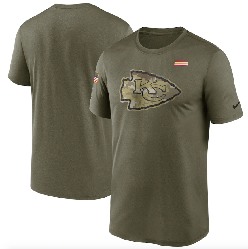 Men's Dallas Cowboys Nike Olive 2021 Salute To Service Legend Performance T- Shirt