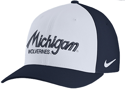 Men's Nike Navy Michigan Wolverines Team Classic Logo 99 Swoosh