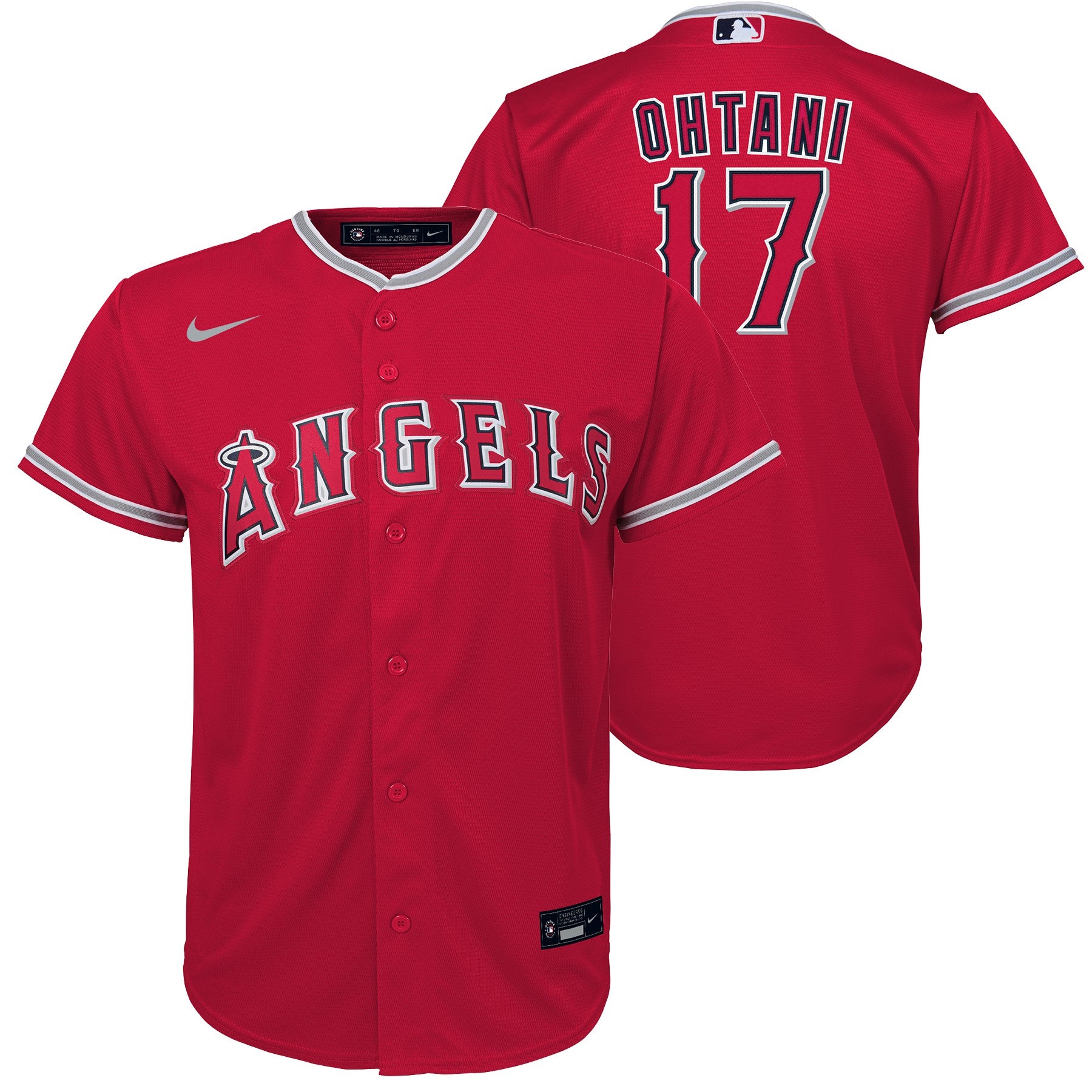 Shohei Ohtani Los Angeles Angels Nike Youth Alternate Replica Player Jersey  - White