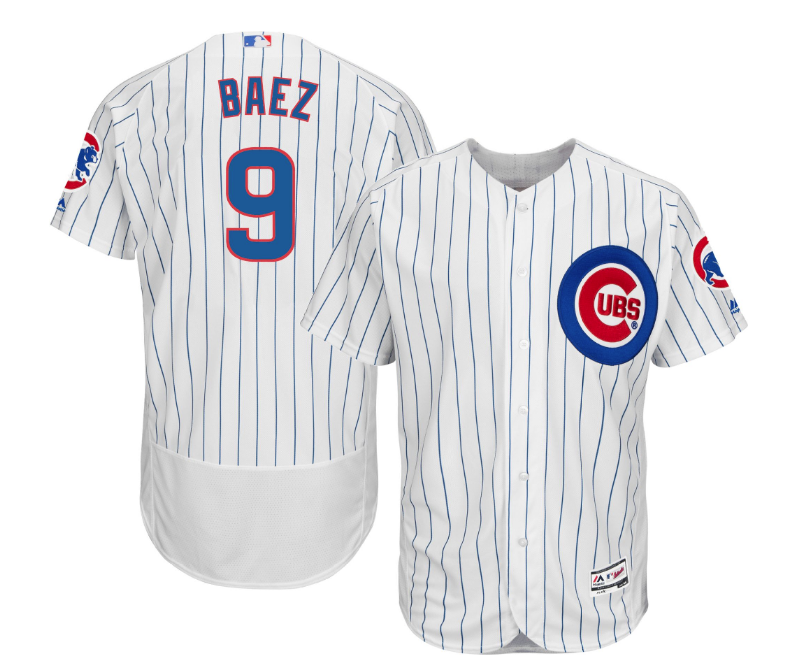 Authentic! Majestic, 56 3XL CHICAGO CUBS PINSTRIPE, JAVIER BAEZ, ON FIELD  JERSEY
