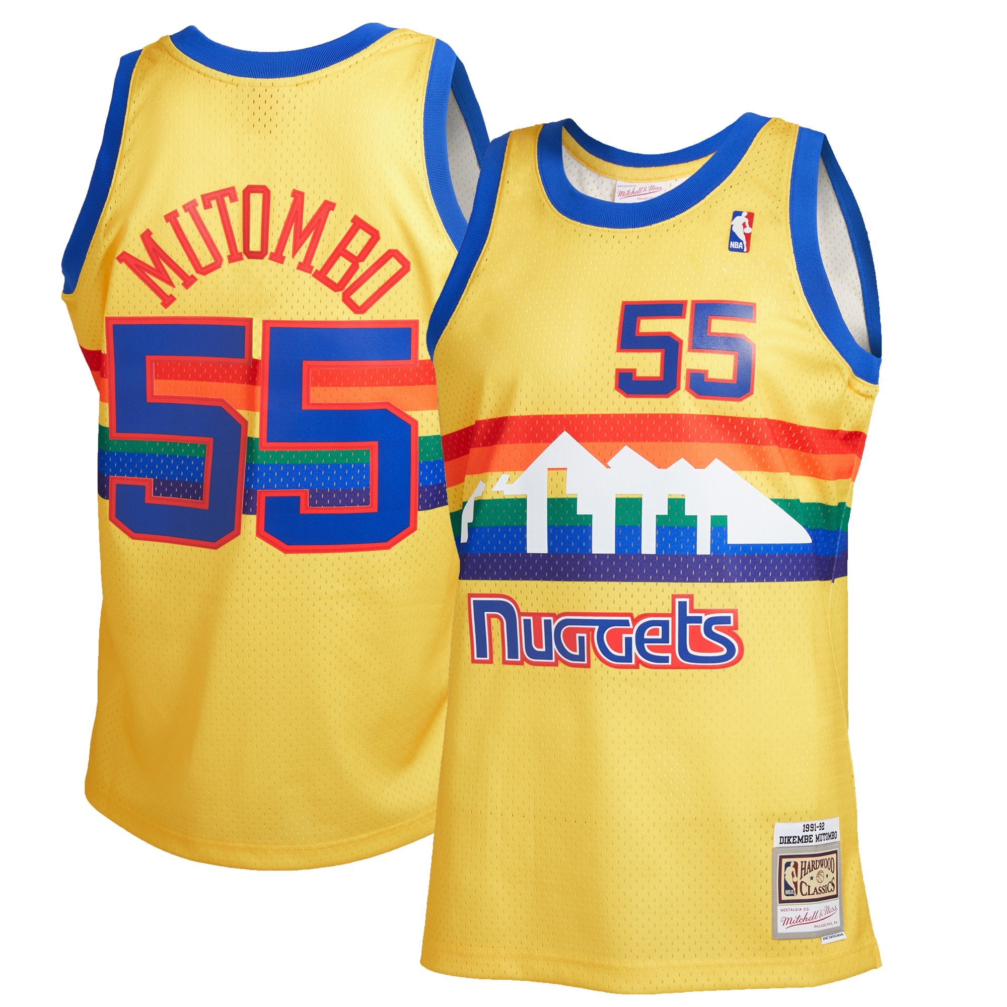 Dikembe Mutombo Atlanta Hawks Mitchell & Ness White Hardwood