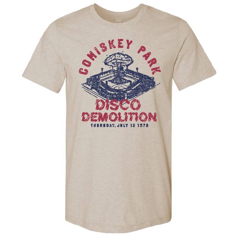 Disco Demolition T-Shirt Ringer Cream/Navy