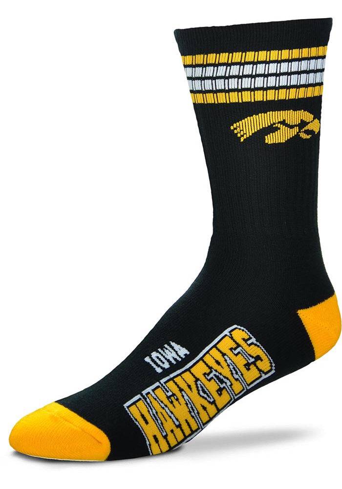 For Bare Feet Pittsburgh Steelers 4-Stripe Deuce Socks