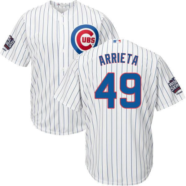 Chicago Cubs Jake Arrieta Majestic Official Cool Base Player Jersey - White