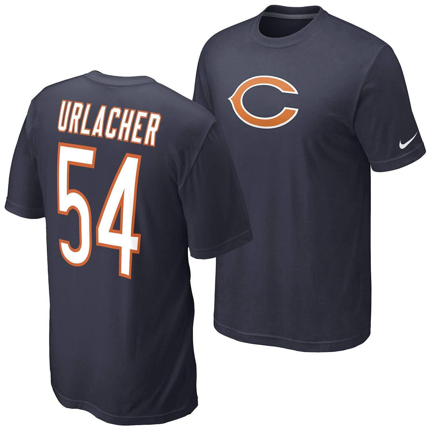 Men's Chicago Bears Brian Urlacher Nike Plater T-Shirt S / Navy