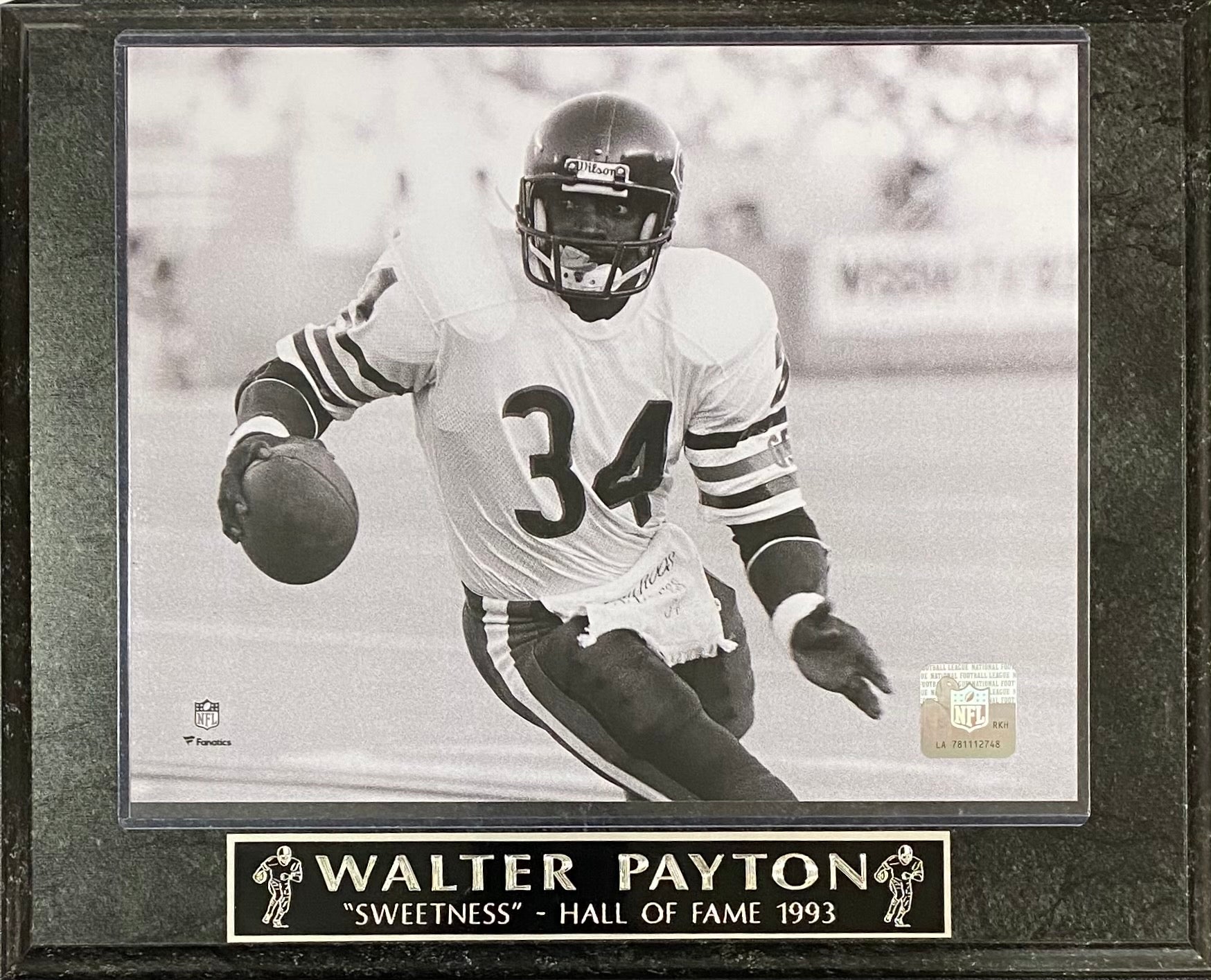 8x10 photo football, Walter Payton, Chicago Bears dark jersey at